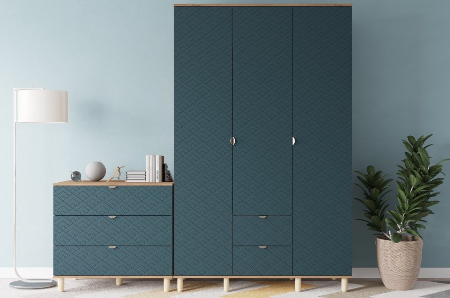 Распашной шкаф теджонс-3 deco grafit