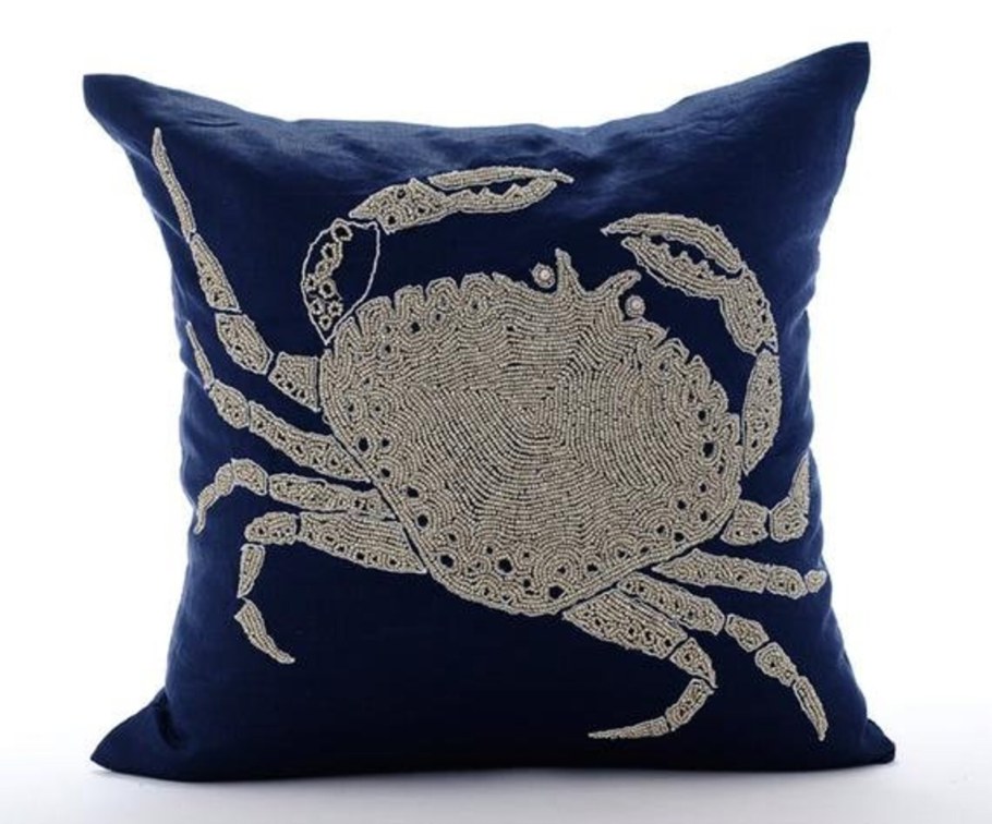 Подушка синий краб