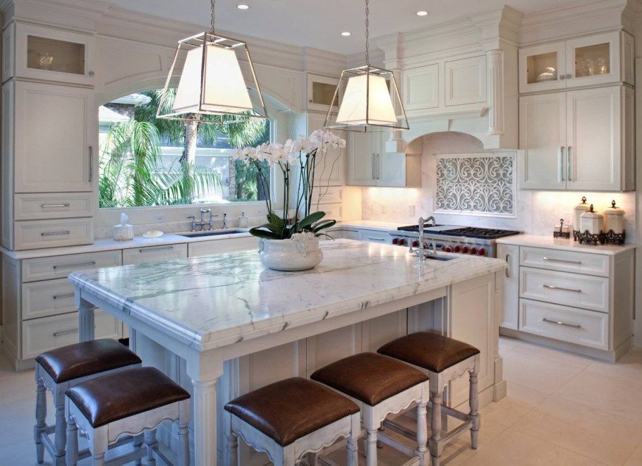 Красивые кухни с островком