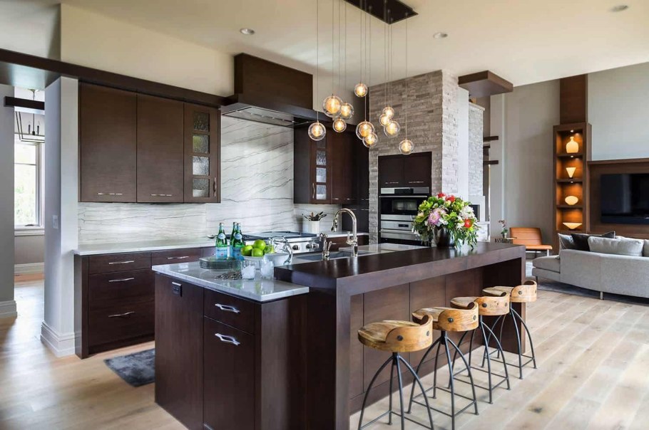 Остров на кухне в современном стиле