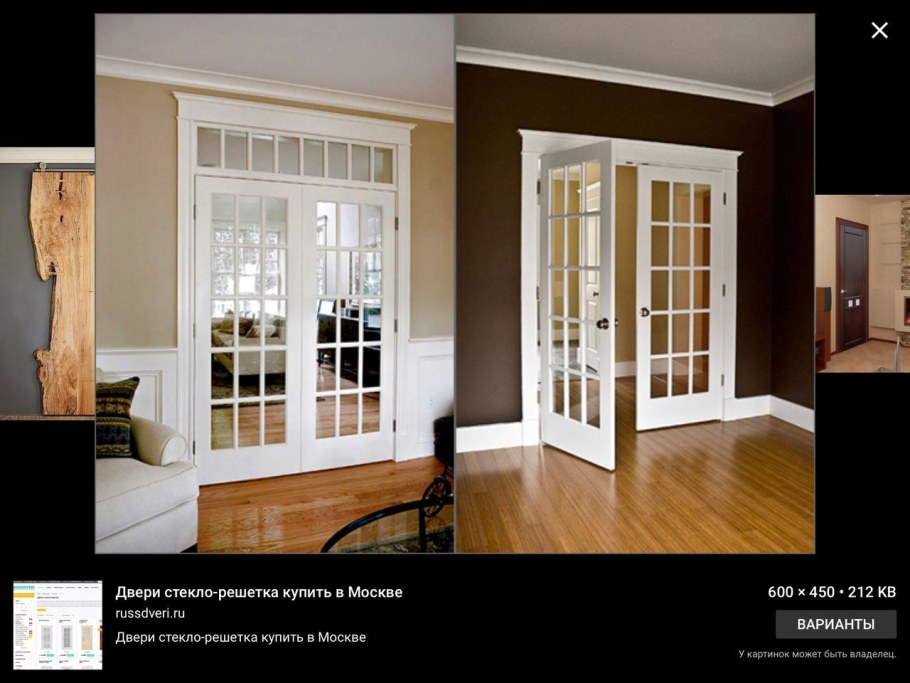 Межкомнатные двери распашные двустворчатые со стеклом