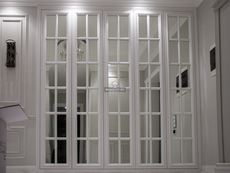 Шкаф купе английская решетка классика