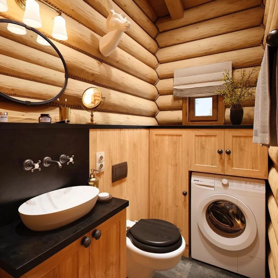 Санузел в деревянном доме