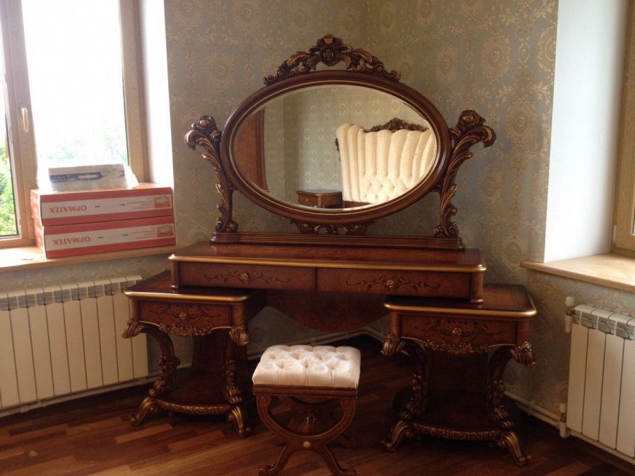 Стол туалетный с зеркалом Элиана 111 SM орех