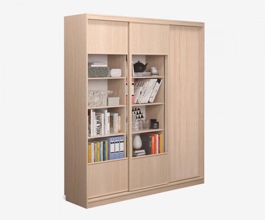 Книжный шкаф ясень шимо светлый