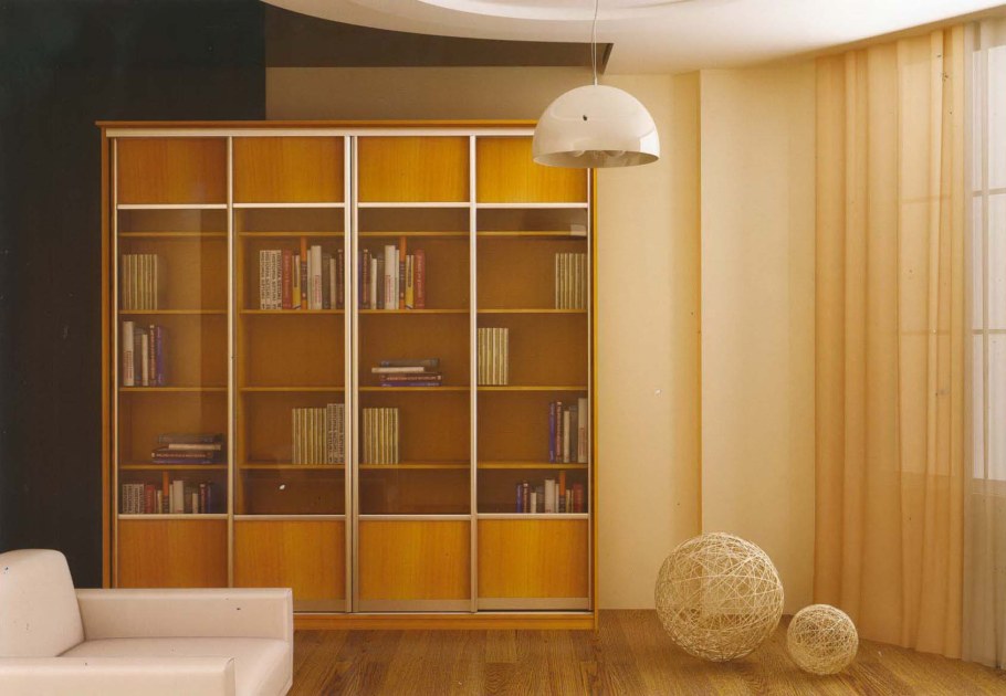 Шкаф купе с книжным шкафом