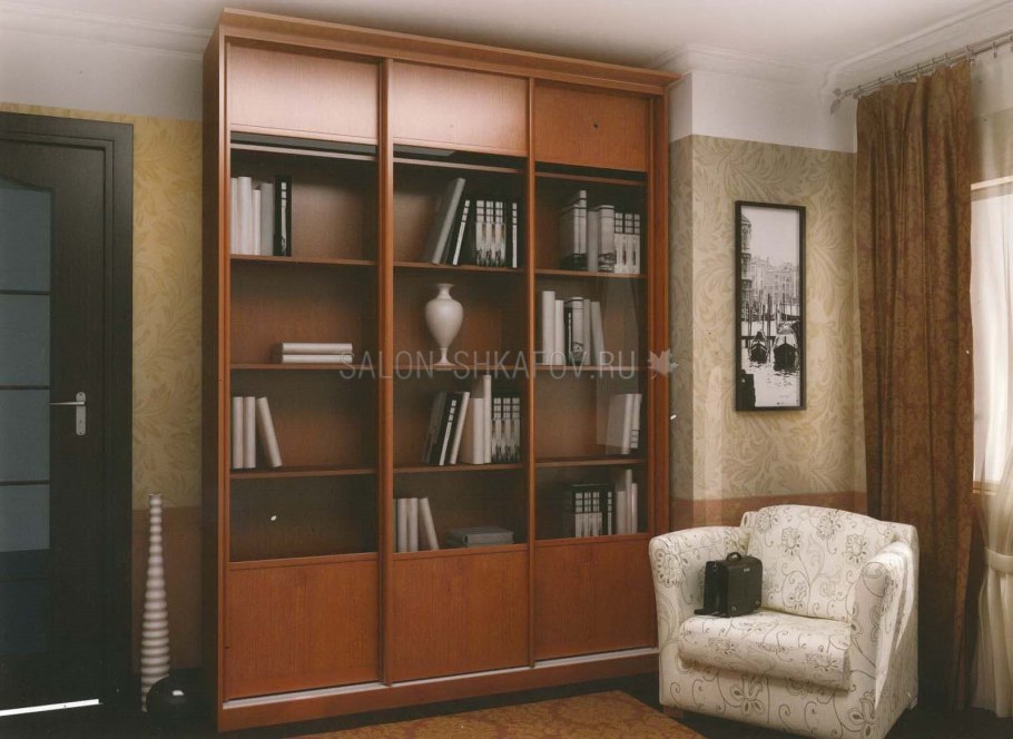 Шкаф купе с книжными полками