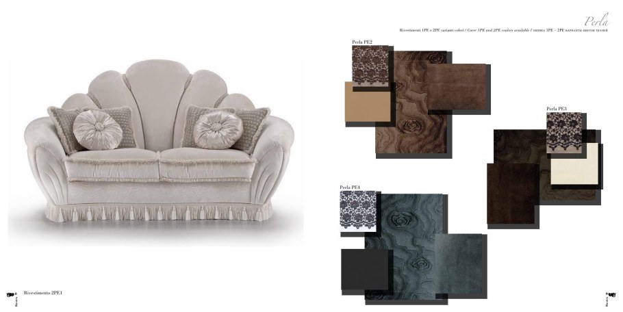 Итальянский диван в форме лепестков