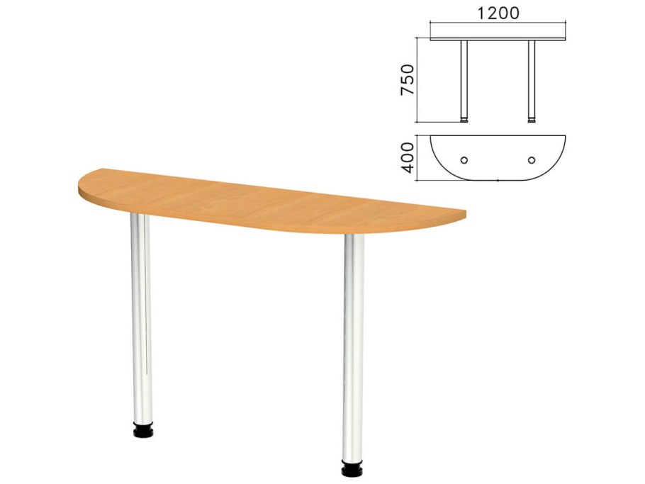 Стол письменный "монолит", 1400х700х750 мм, цвет орех Гварнери, см2.3
