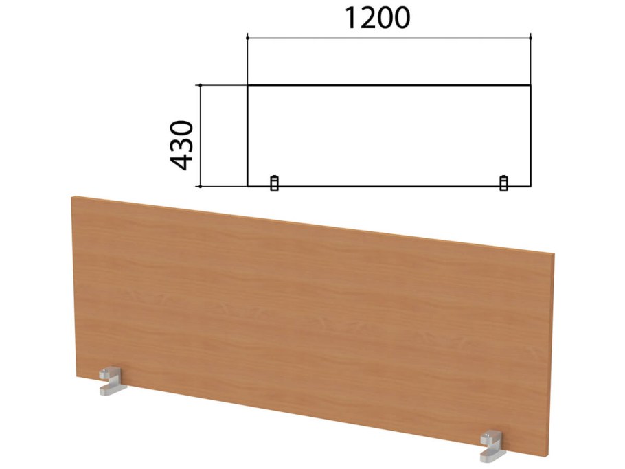 Стол письменный "Этюд", 1200х700х750 мм, бук Бавария,