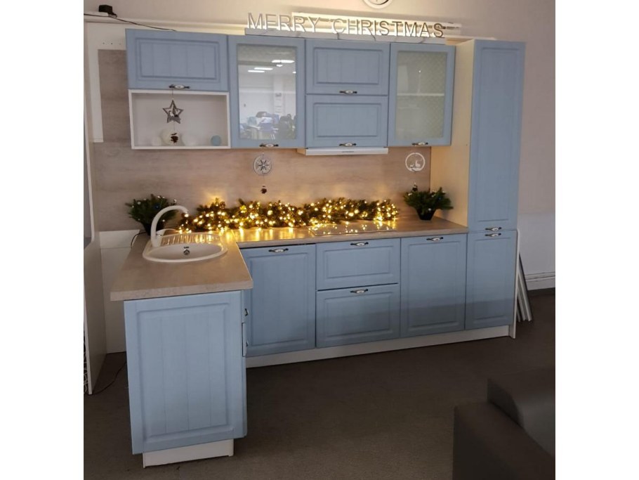 Кухня Прованс голубая Леруа