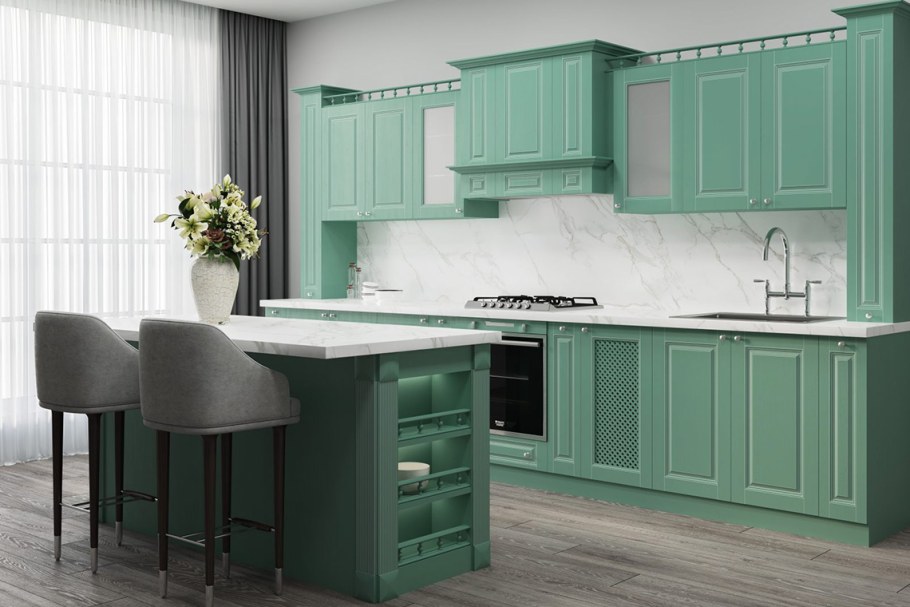 Кухня Модена бирюза