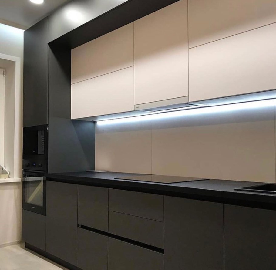 Современные кухни без ручек