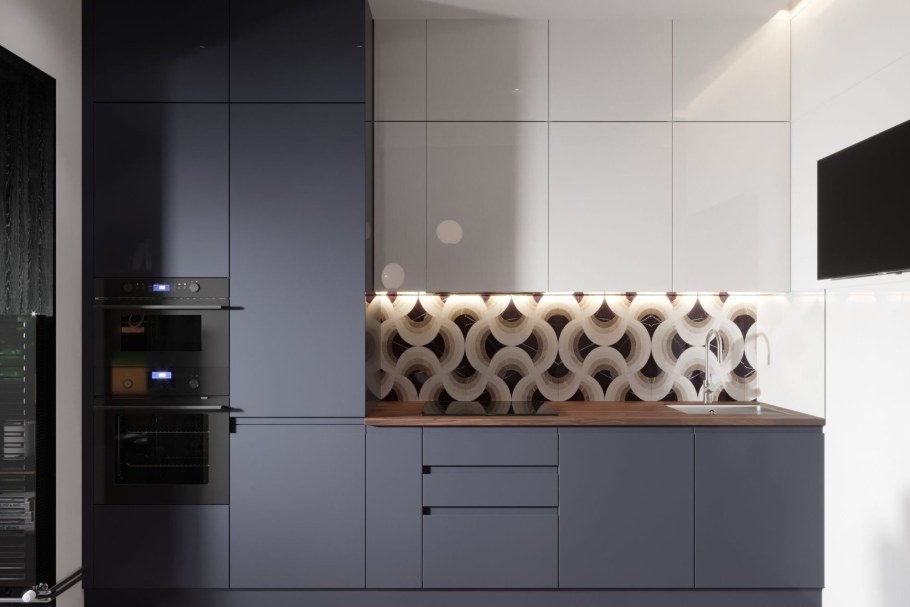 Кухонный гарнитур без ручек