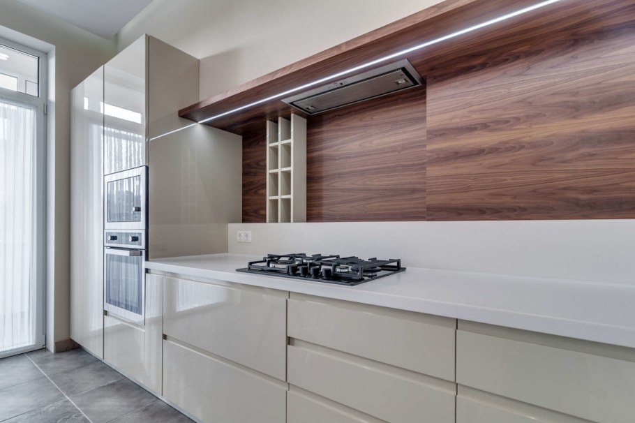 Сидак кухни с интегрированными ручками