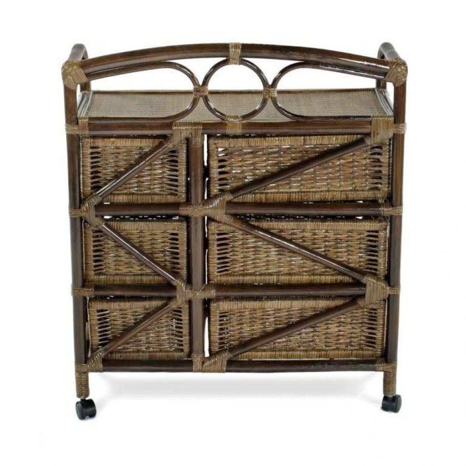 Комод 19/10 б, ротанг Браун