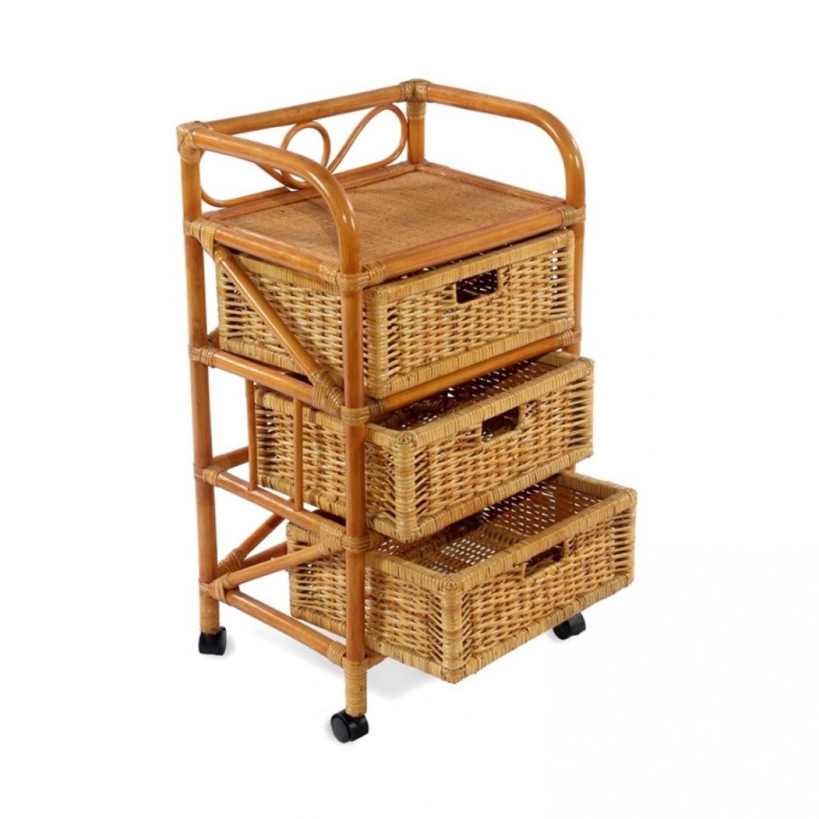 Комод из ротанга с плетеными ящиками 19/08 б