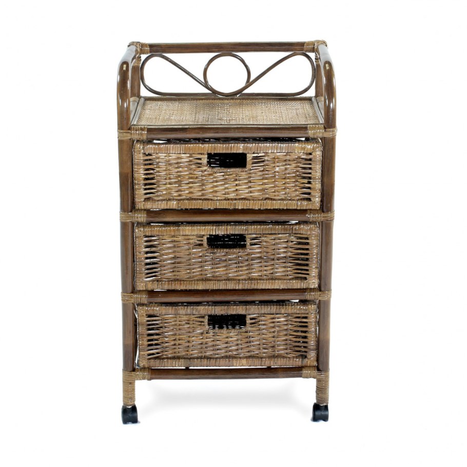 Комод 19/08 б, ротанг Браун