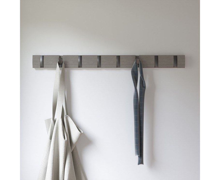 Вешалка с крючками белая Umbra Flip