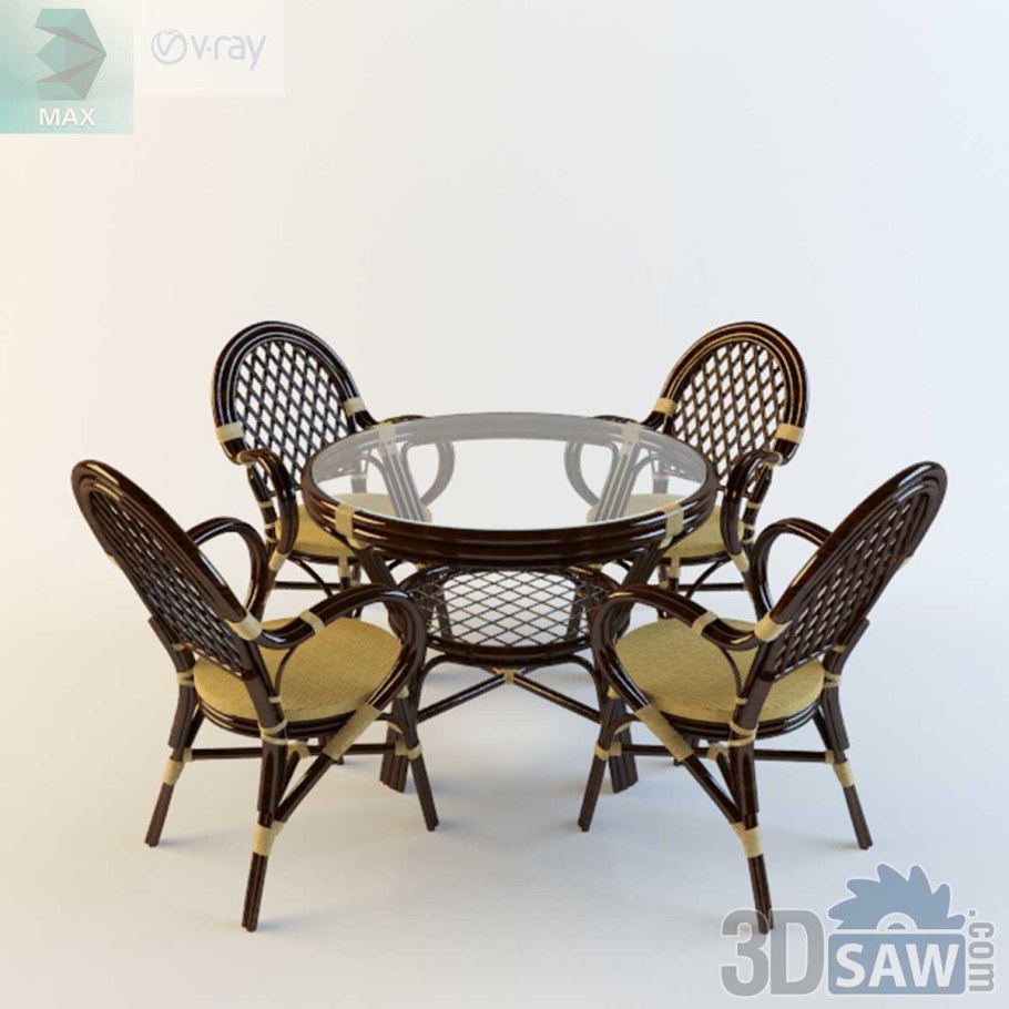 Ротанговый набор 3ds Max