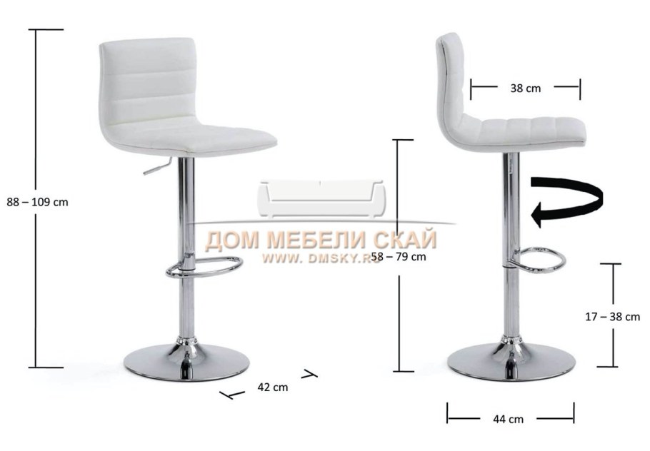 Стул барный YB-585 высота