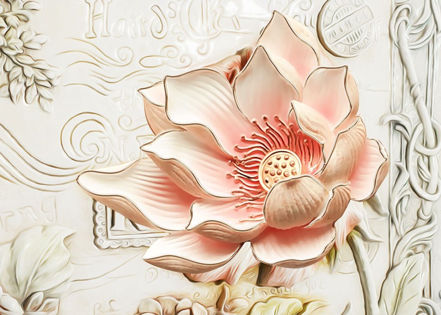 Барельеф цветы