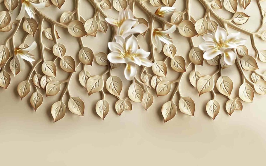 Барельеф цветы