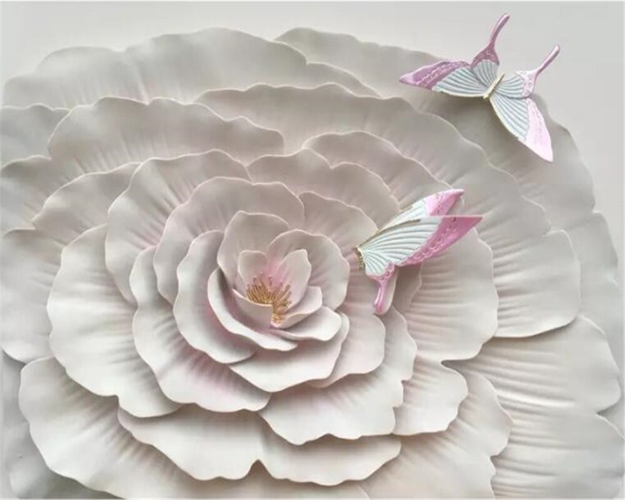 Фотообои объемные цветы