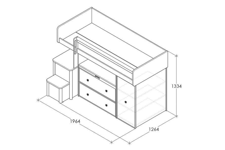 Кровать-чердак Hoff Кембридж