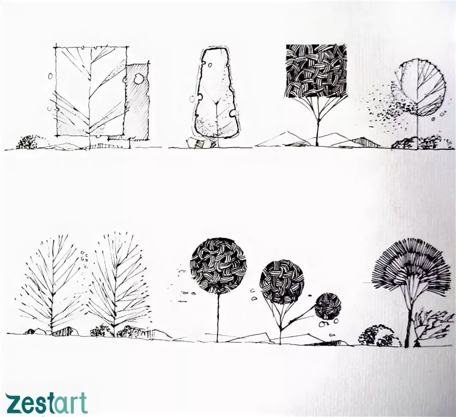 Арх деревья стаффаж