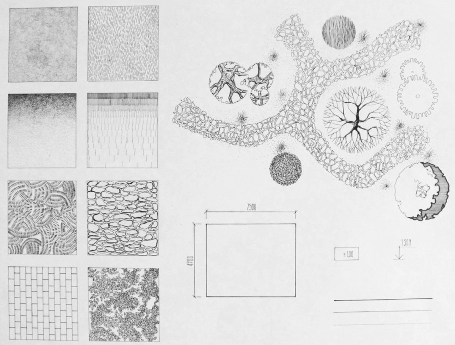 Антураж мощение Графика