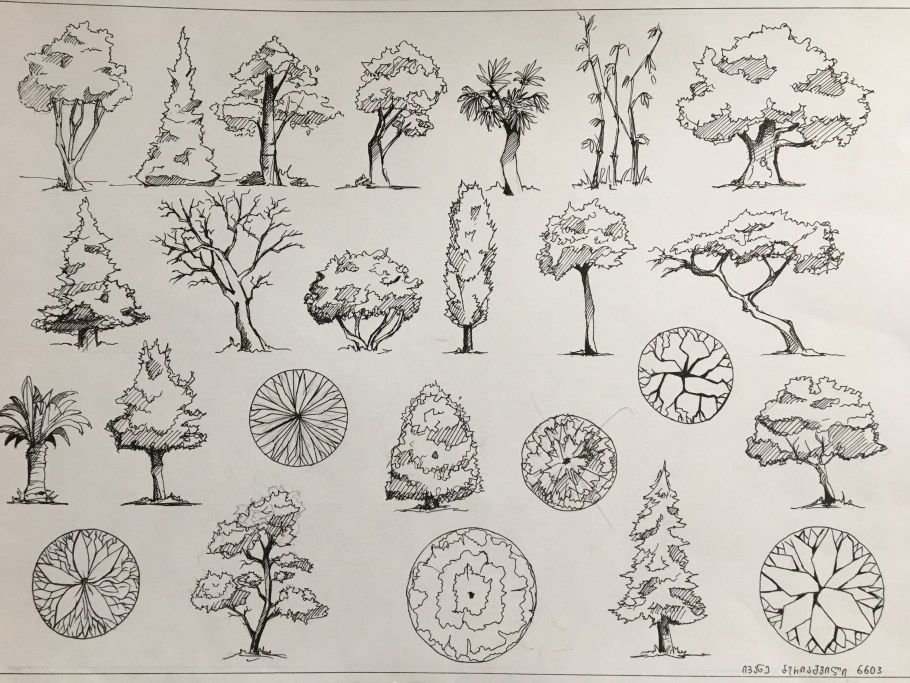 Антураж стаффаж деревья