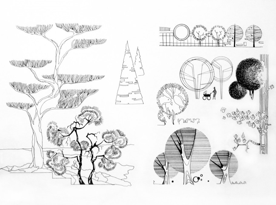 Архитектурная Графика антураж и стаффаж