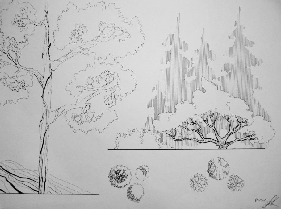 Архитектурная Графика антураж и стаффаж