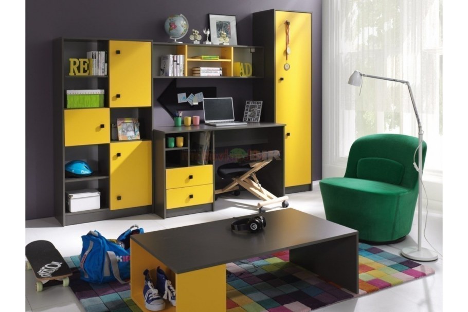 Детская мебель желто серая