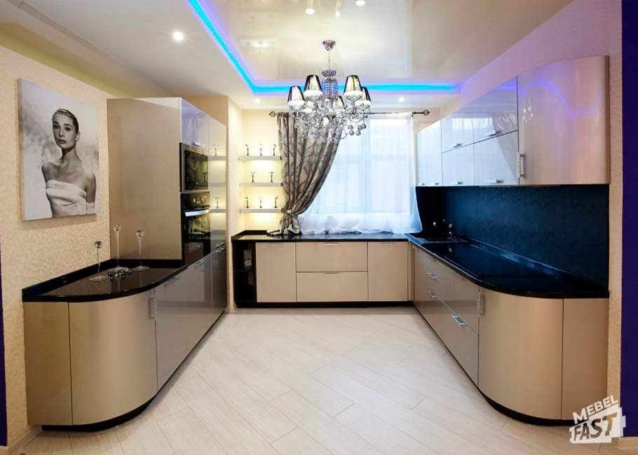 П-образный кухонный гарнитур