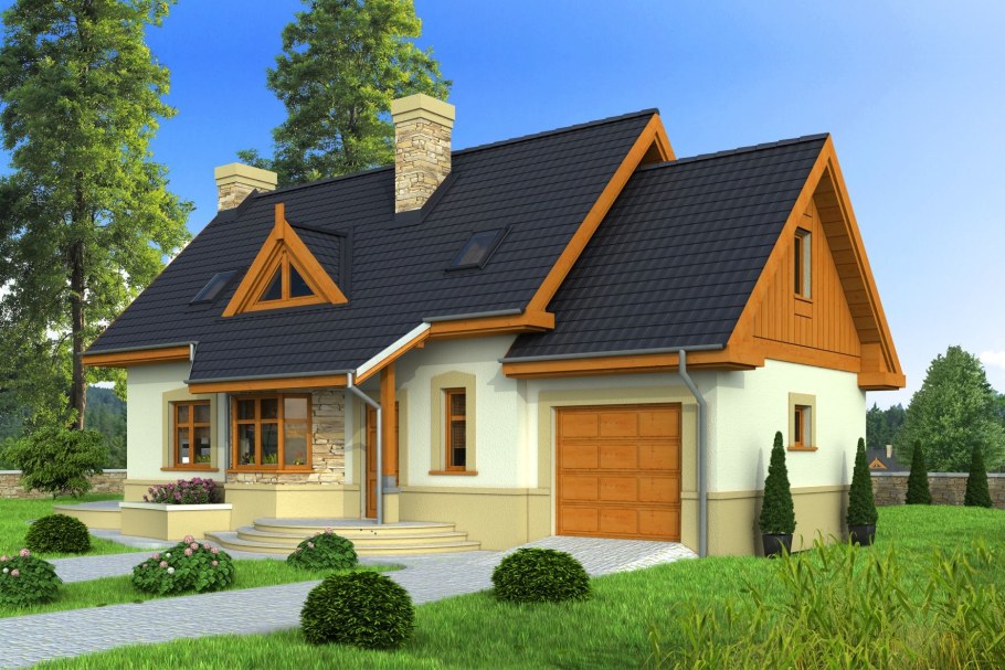 Разноуровневая крыша с мансардой