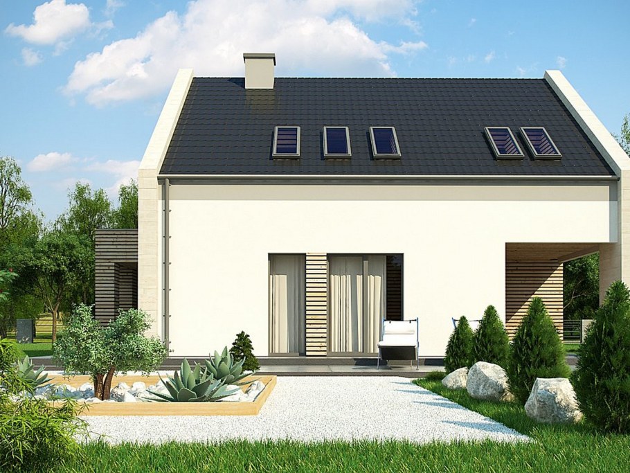 Мансардный дом с гаражом z500 204м2