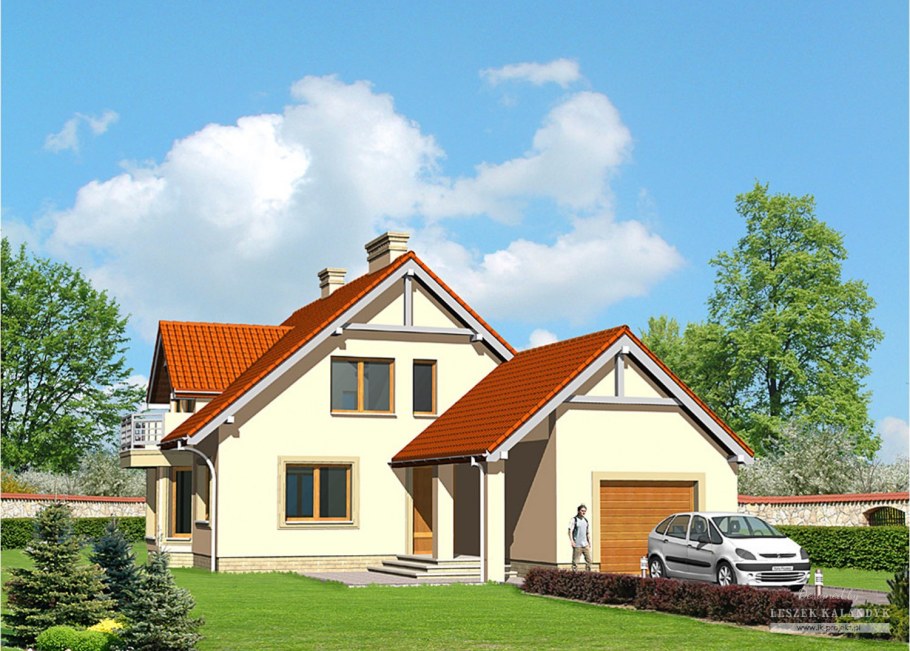 Мансардный дом с гаражом