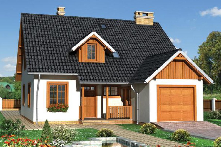 Небольшие дома с гаражом