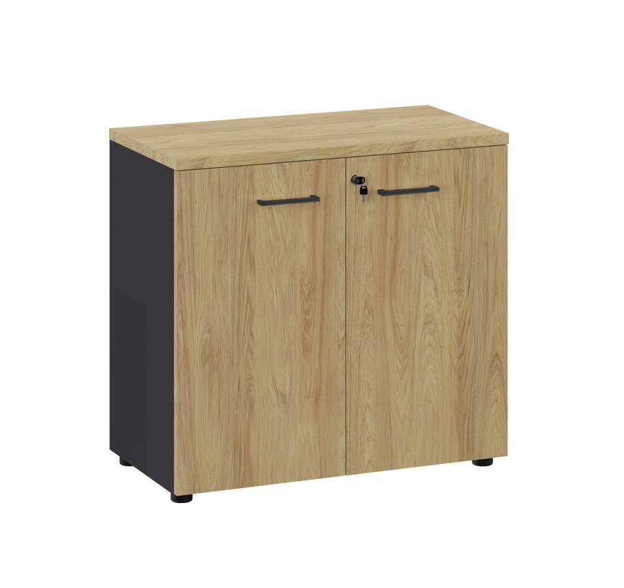 Шкаф низкий закрытый 770х365х828, клен