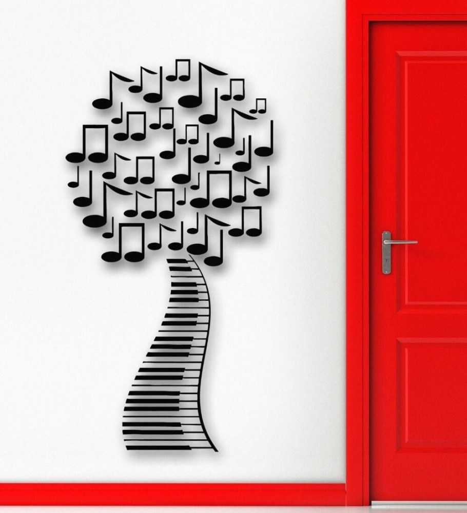 Музыкальное дерево на стене декор