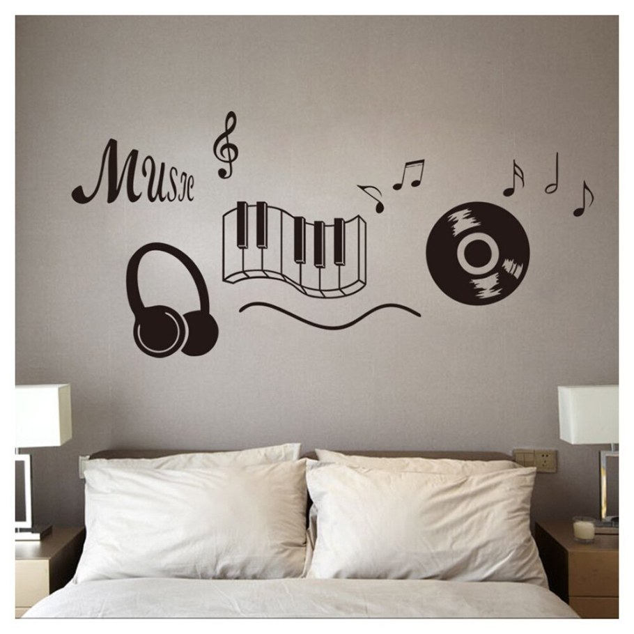 Музыкальный трафарет для стены