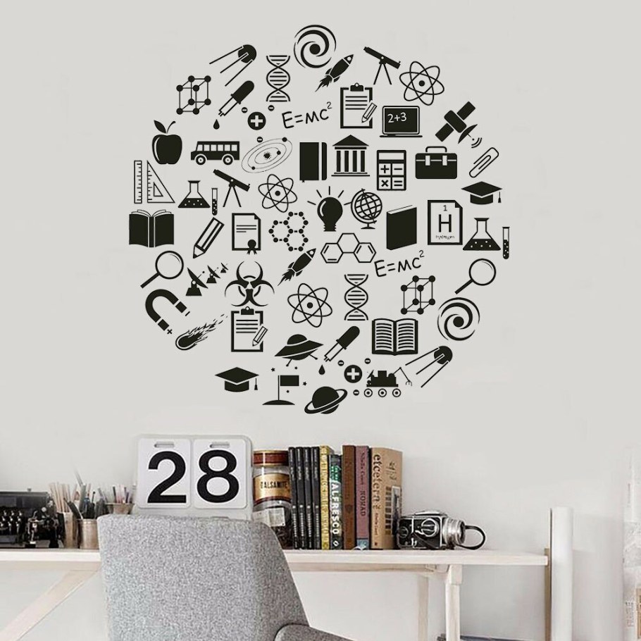 Наклейка на стену математика