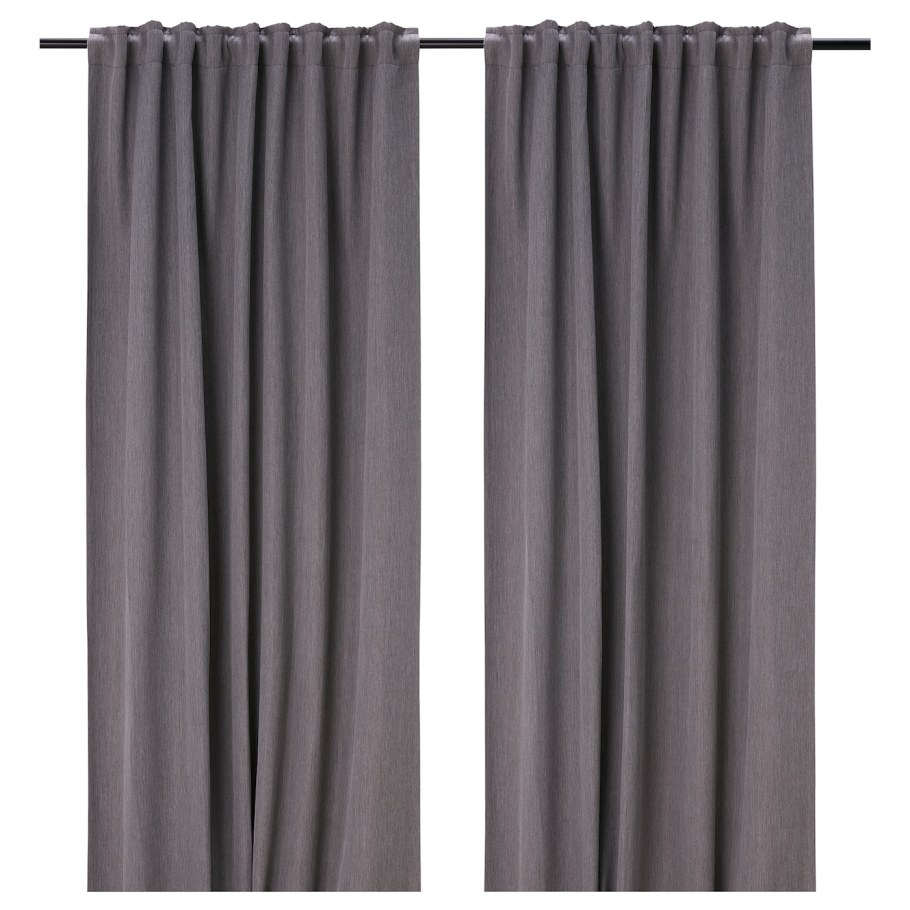 Шторы плотные серые Blackout ikea