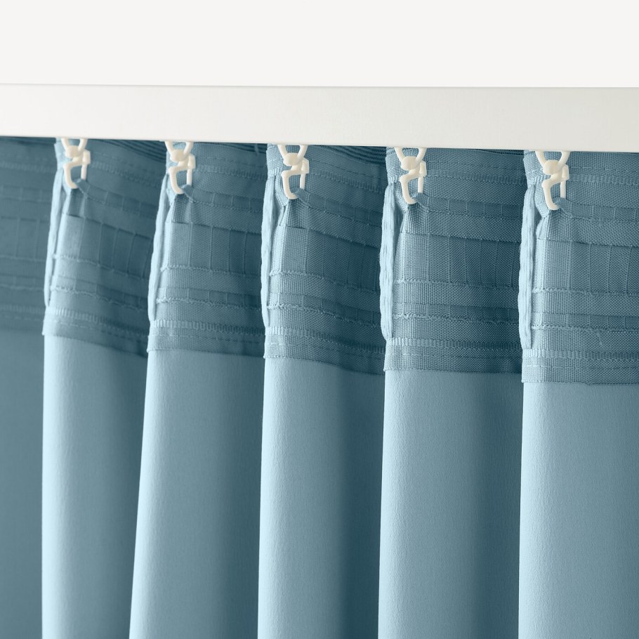 МАРЬЮН затемняющие гардины, 1 пара, синий,