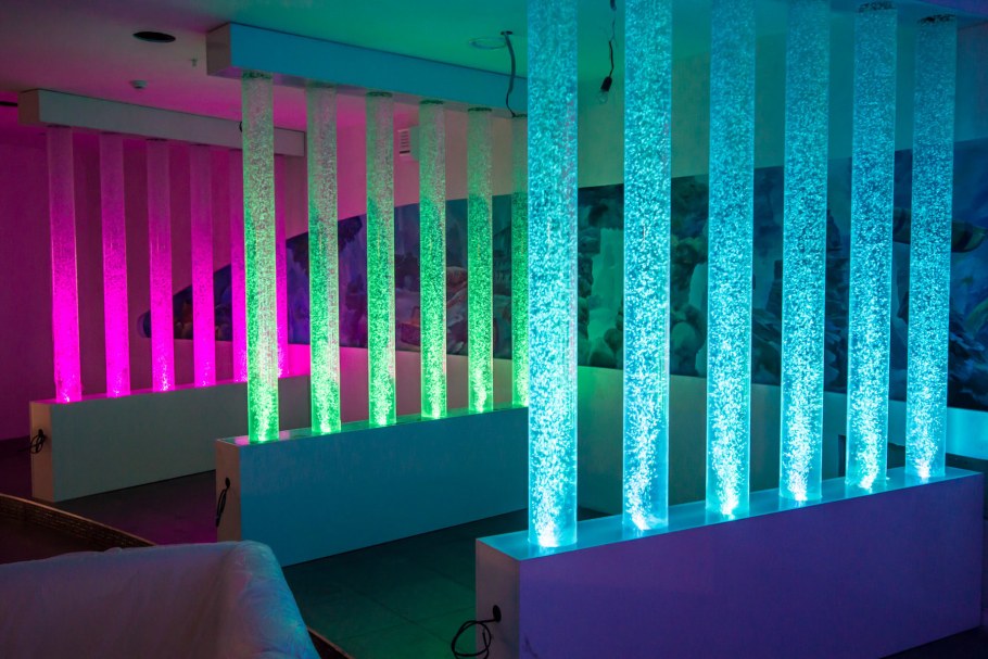 Пузырьковые панели водопады