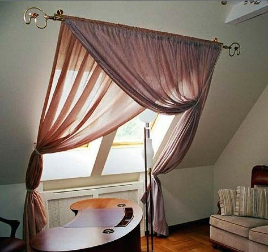 Шторы на треугольные окна