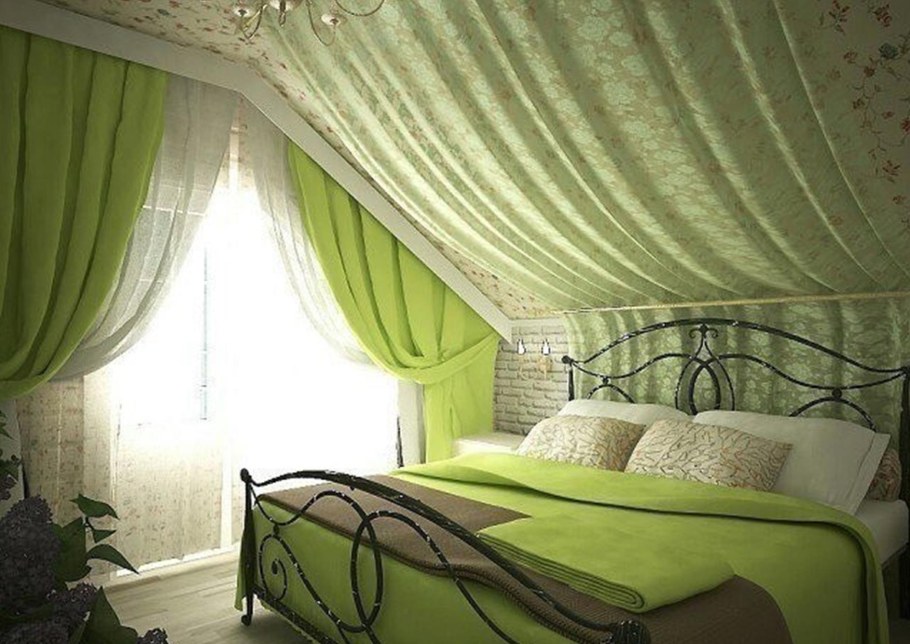 Шторы для спален мансарды