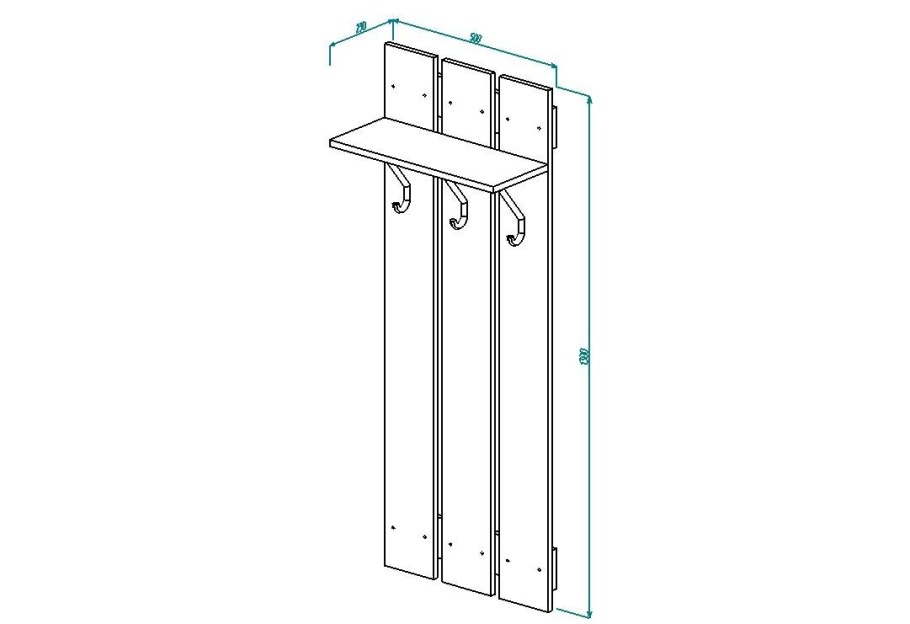 Вешалка настенная Ольга 6.1 ясень шимо